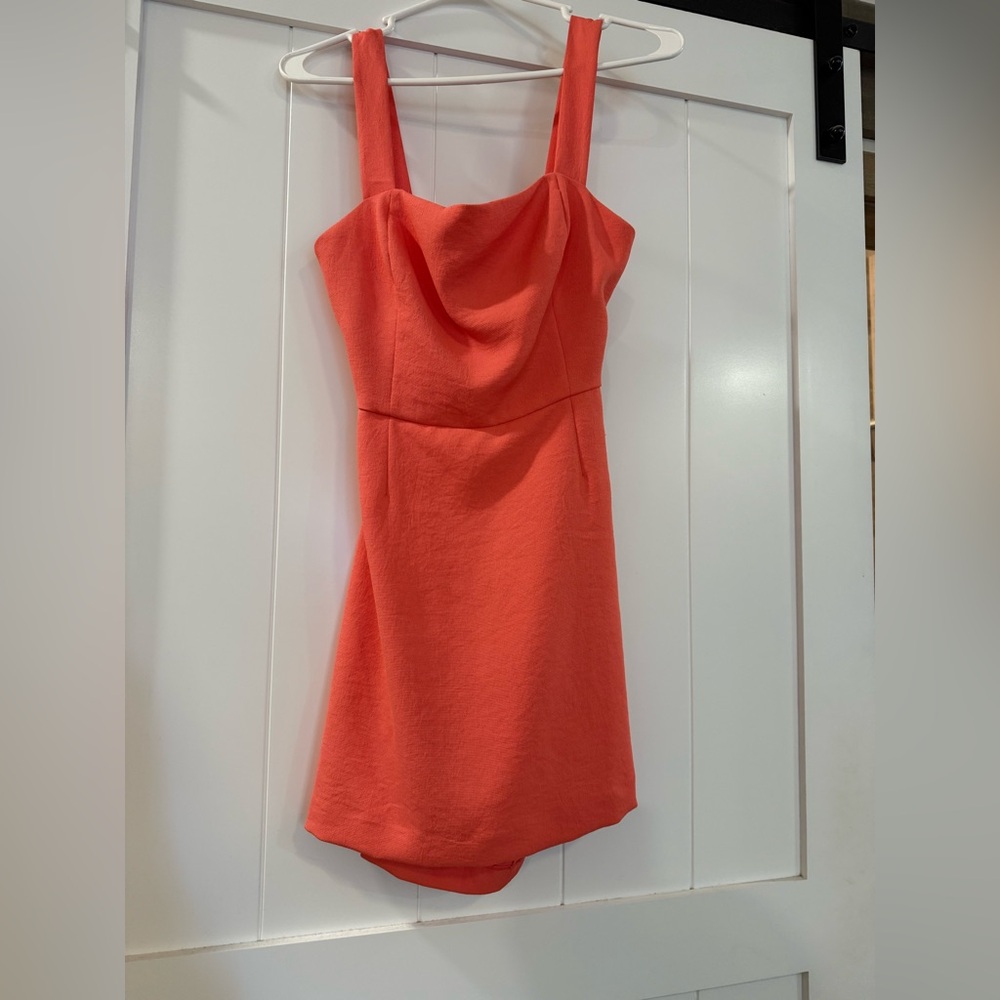 Wilfred Vibrant Coral Mini Dress